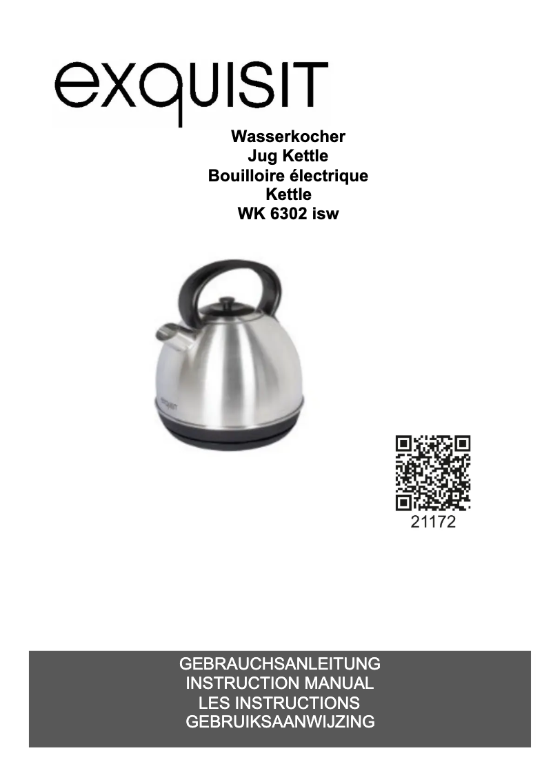 Page 1 de la notice Manuel utilisateur Exquisit WK 6302 isw