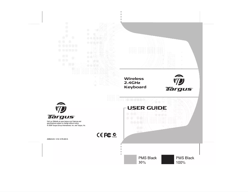 Page n°1 - Manuel utilisateur Targus AKB24US