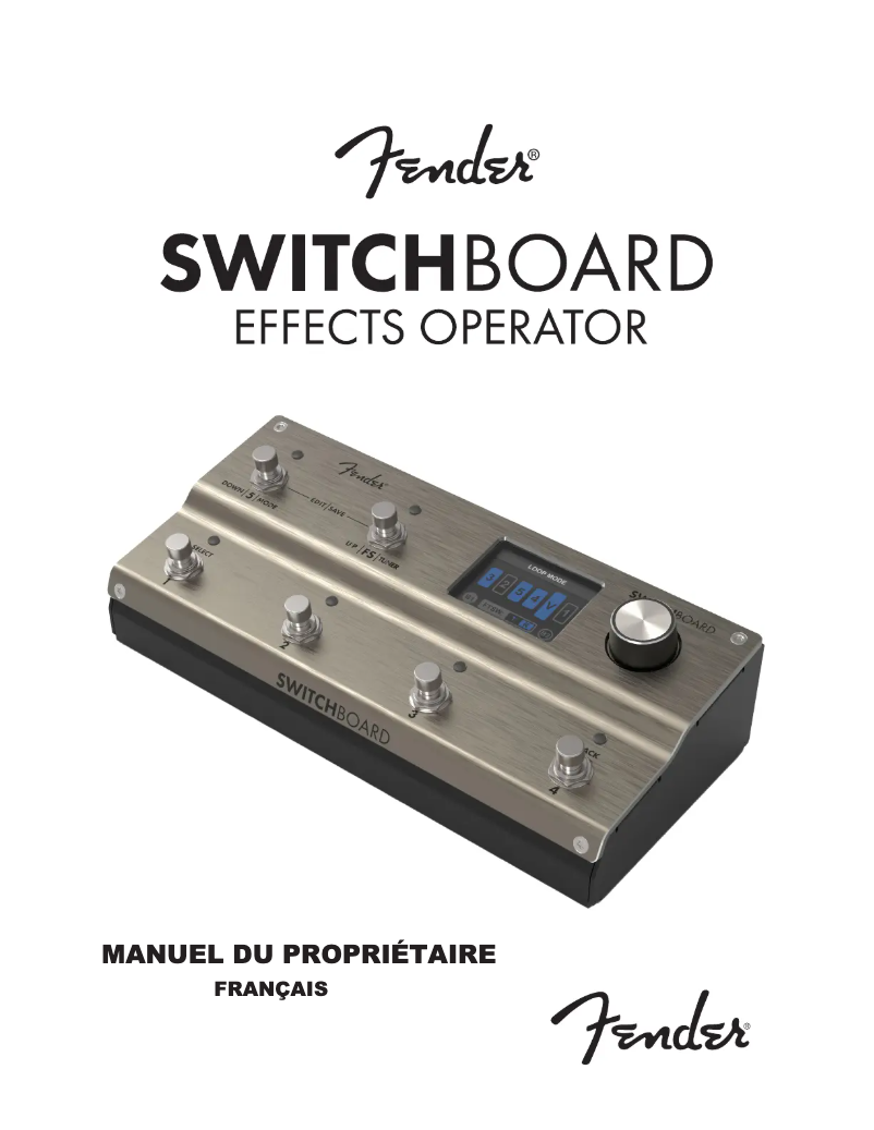 Page 1 de la notice Manuel utilisateur Fender SwitchBoard