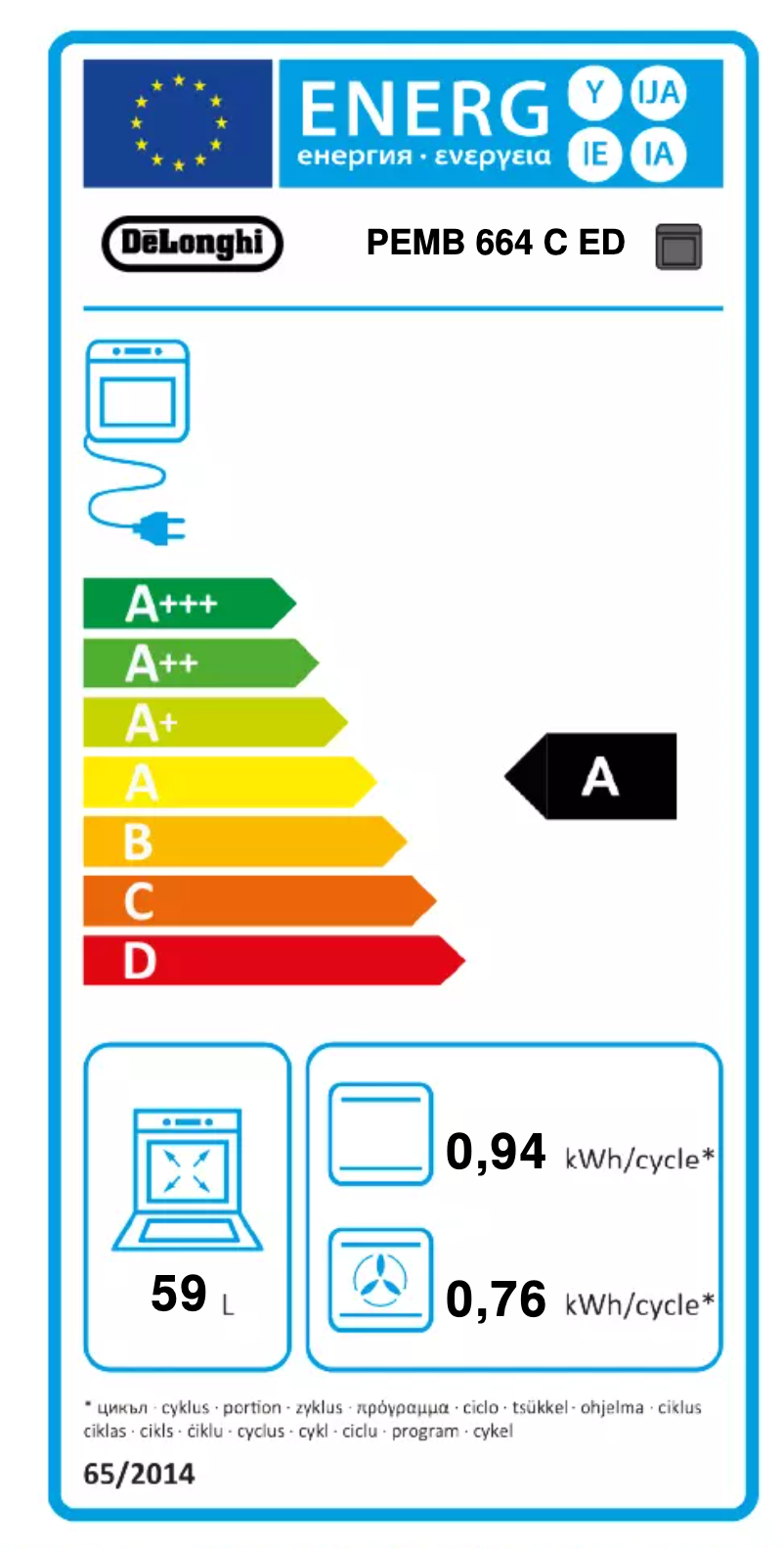 Page 1 de la notice Manuel utilisateur DeLonghi PEMB 664 C ED