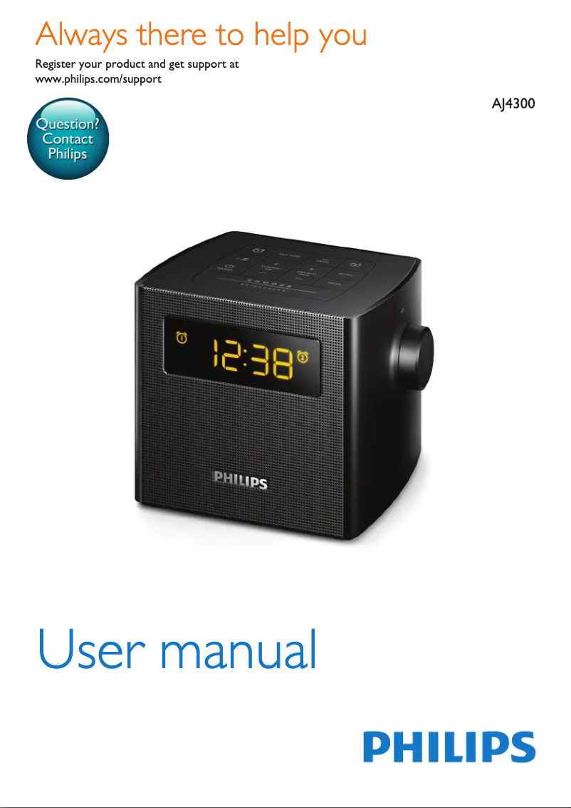 Page 1 de la notice Manuel utilisateur Philips AJ4300W