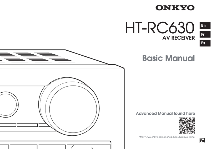 Page 1 de la notice Manuel utilisateur Onkyo HT-RC630