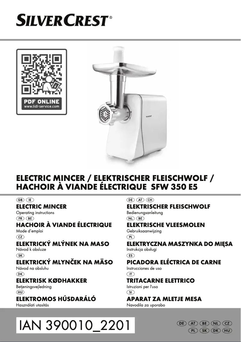 Página 1 del manual Manual de usuario SilverCrest SFW 350 E5