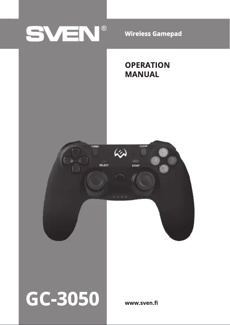 Page 1 de la notice Manuel utilisateur Sven GC-3050