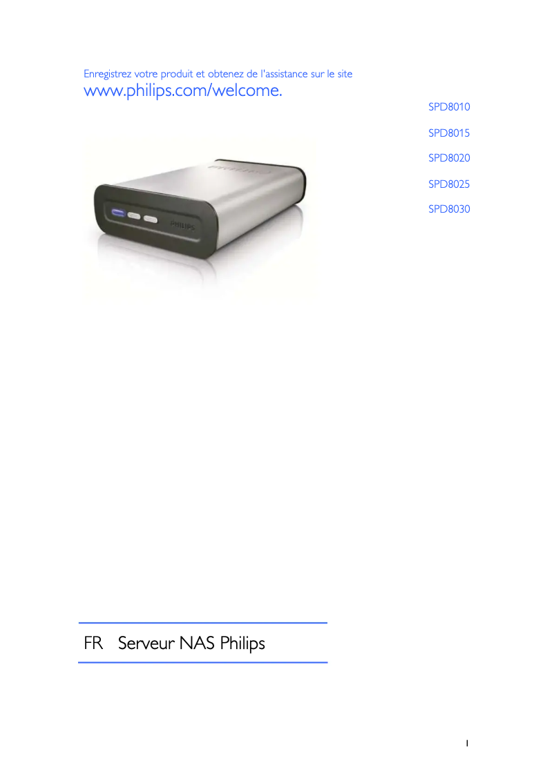 First page image of the manual for SPD8010