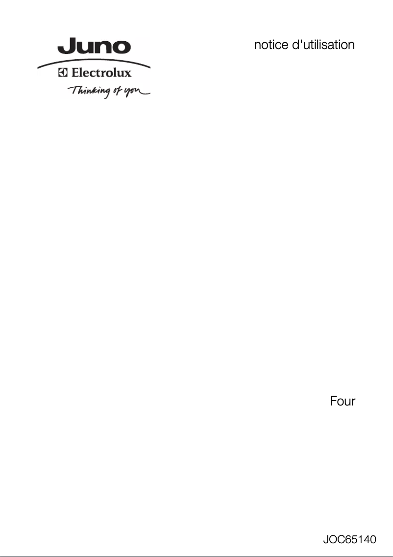 Page n°1 - Manuel utilisateur Juno Electrolux JOC65140X