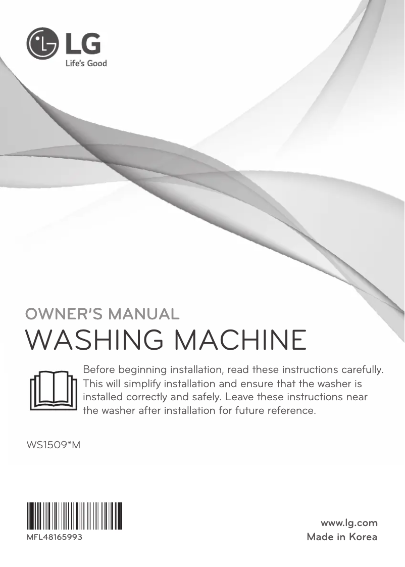 Page 1 de la notice Manuel utilisateur LG WS1509XM