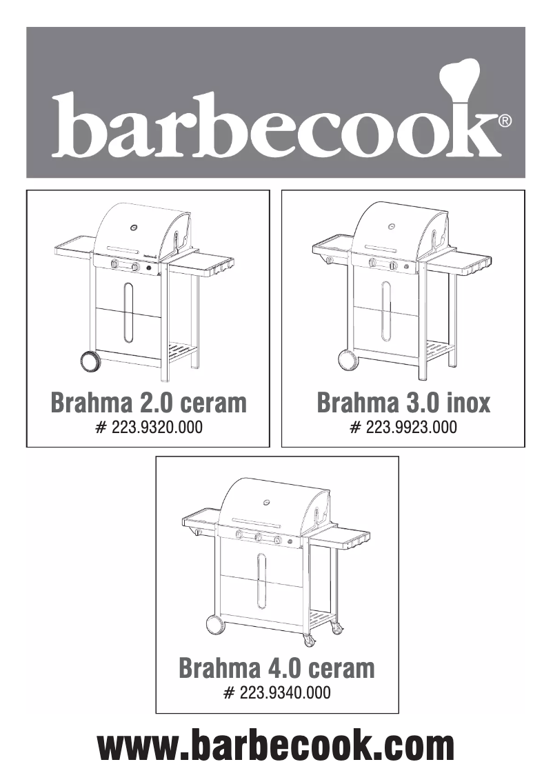 Page 1 de la notice Manuel utilisateur Barbecook Brahma 4.0 Ceram