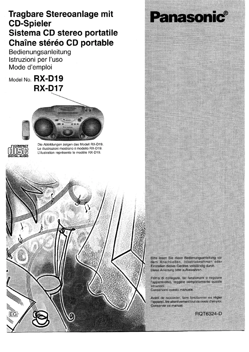 Página 1 del manual Manual de usuario Panasonic RX-D19