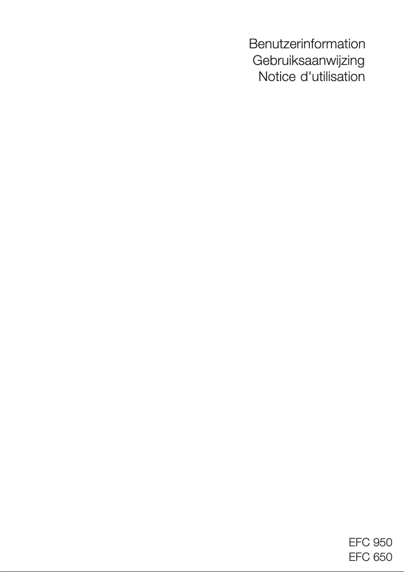 Page 1 de la notice Manuel utilisateur Electrolux EFC950X