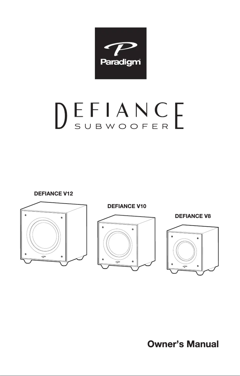 Image de la première page du manuel de l'appareil Defiance V8
