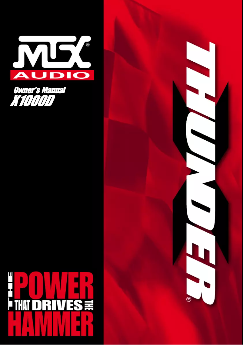 Página 1 del manual Manual de usuario MTX Audio X1000D