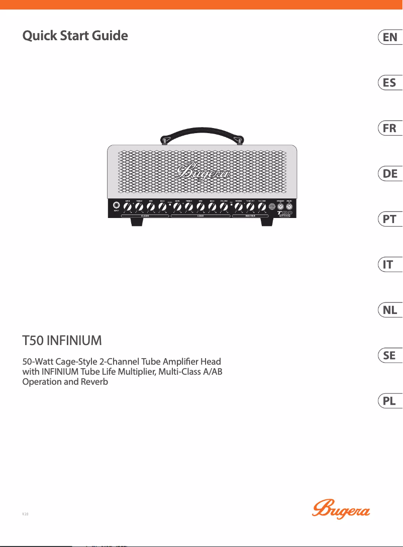 Page n°1 - Guide de démarrage rapide Bugera T50 Infinium