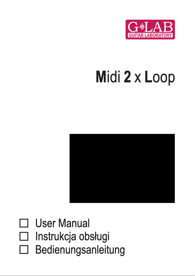 Page n°1 - Manuel utilisateur G-LAB MIDI 2x Looper