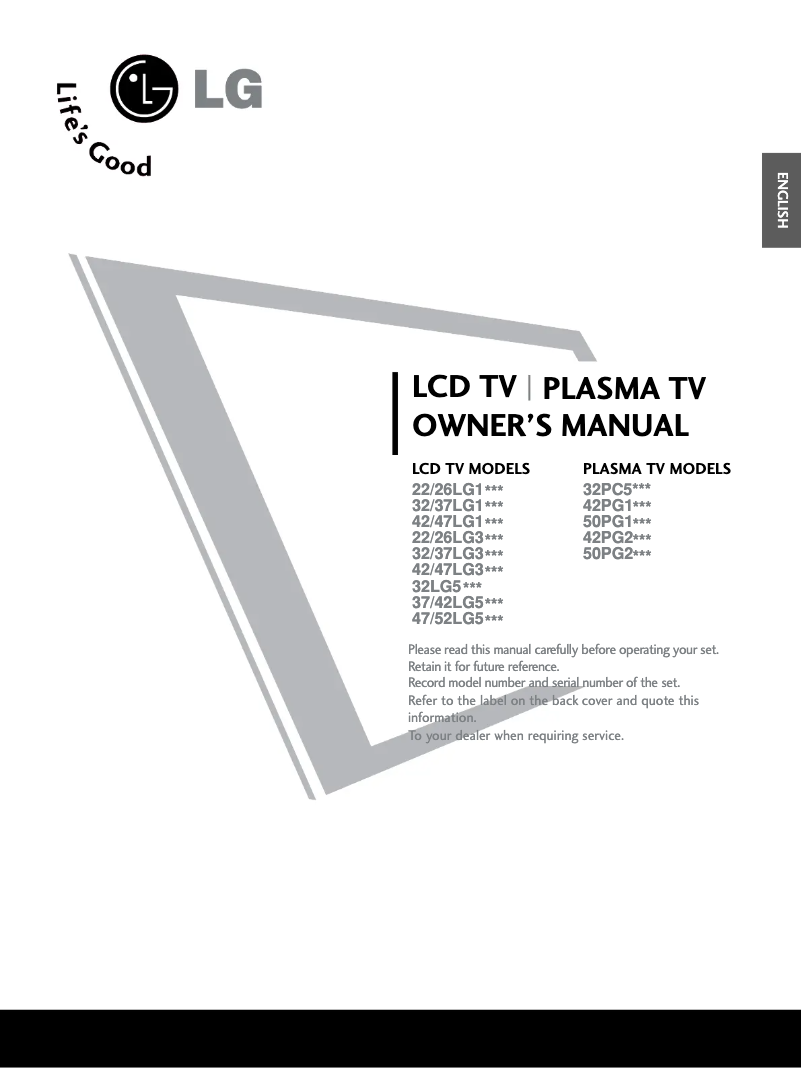 Página 1 del manual Manual de usuario LG 37LG55FR