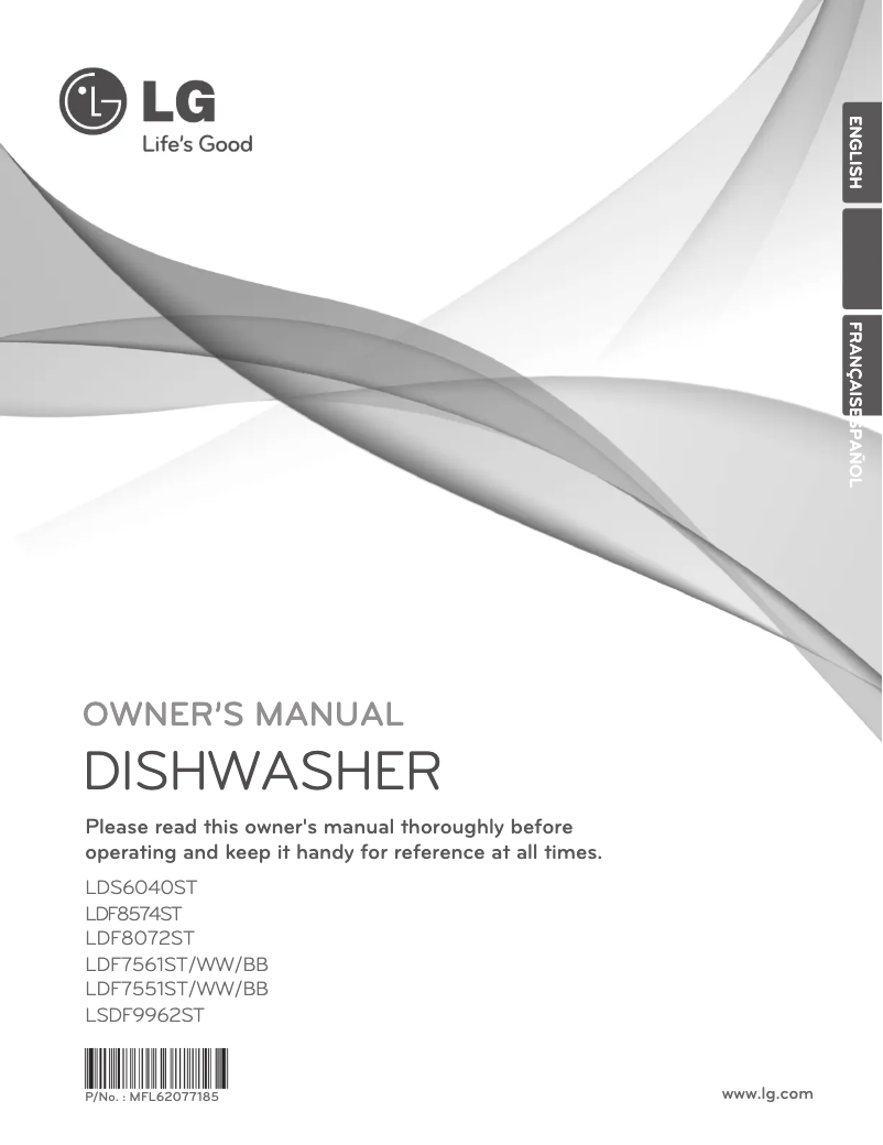 Page 1 de la notice Manuel utilisateur LG LDF8574ST