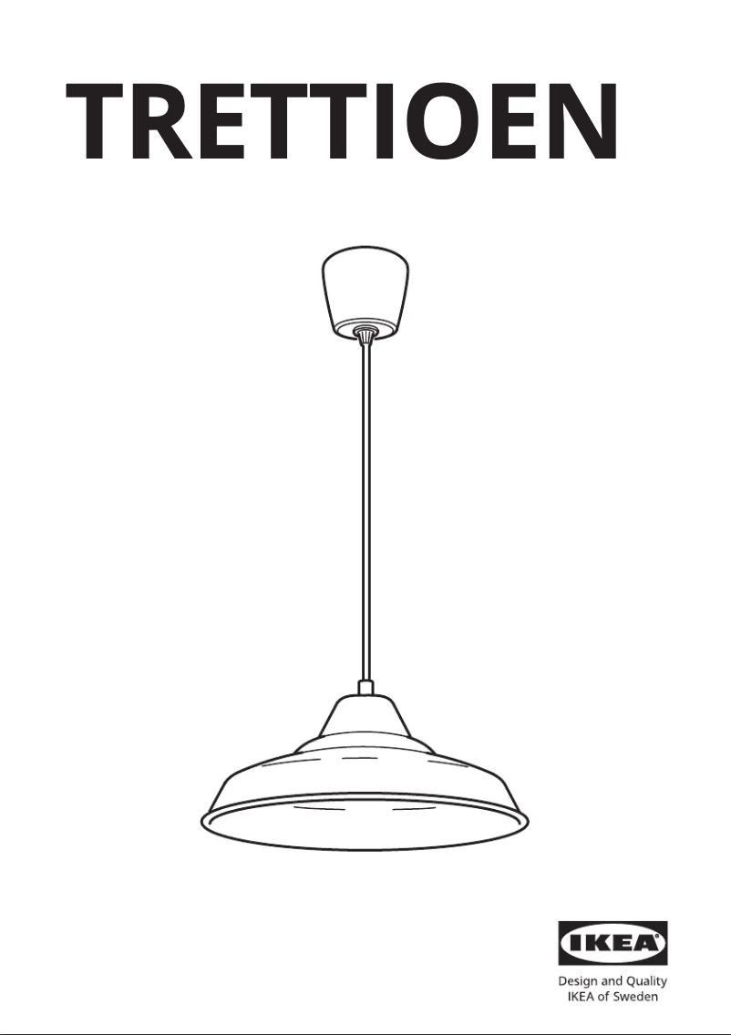 Page 1 de la notice Manuel utilisateur Ikea TRETTIOEN 305.641.11