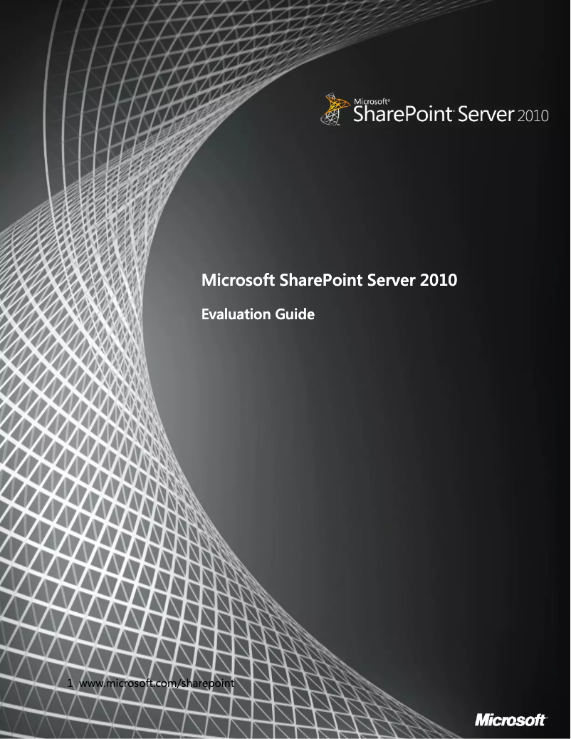 Page 1 de la notice Manuel utilisateur Microsoft SharePoint Server 2010