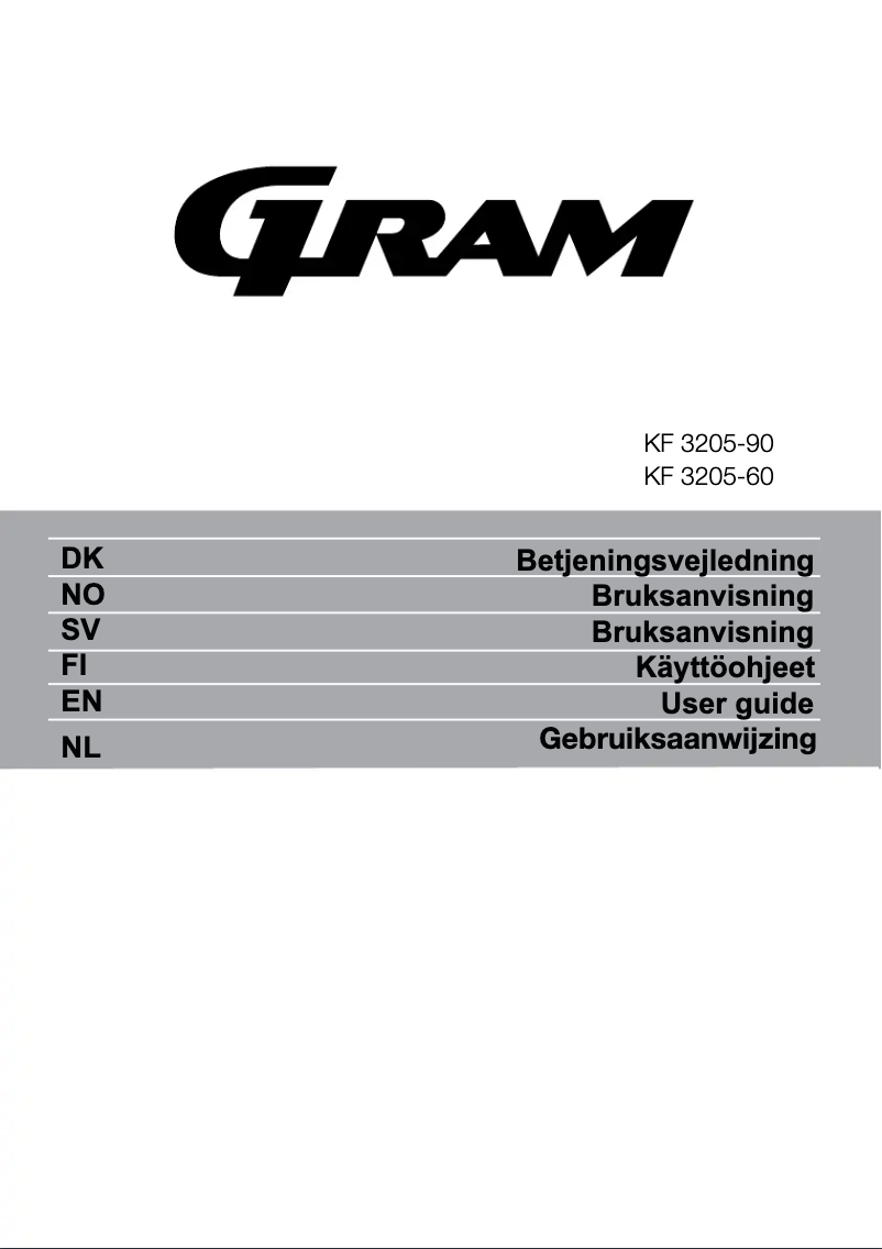 Page n°1 - Manuel utilisateur Gram KF 3205-60