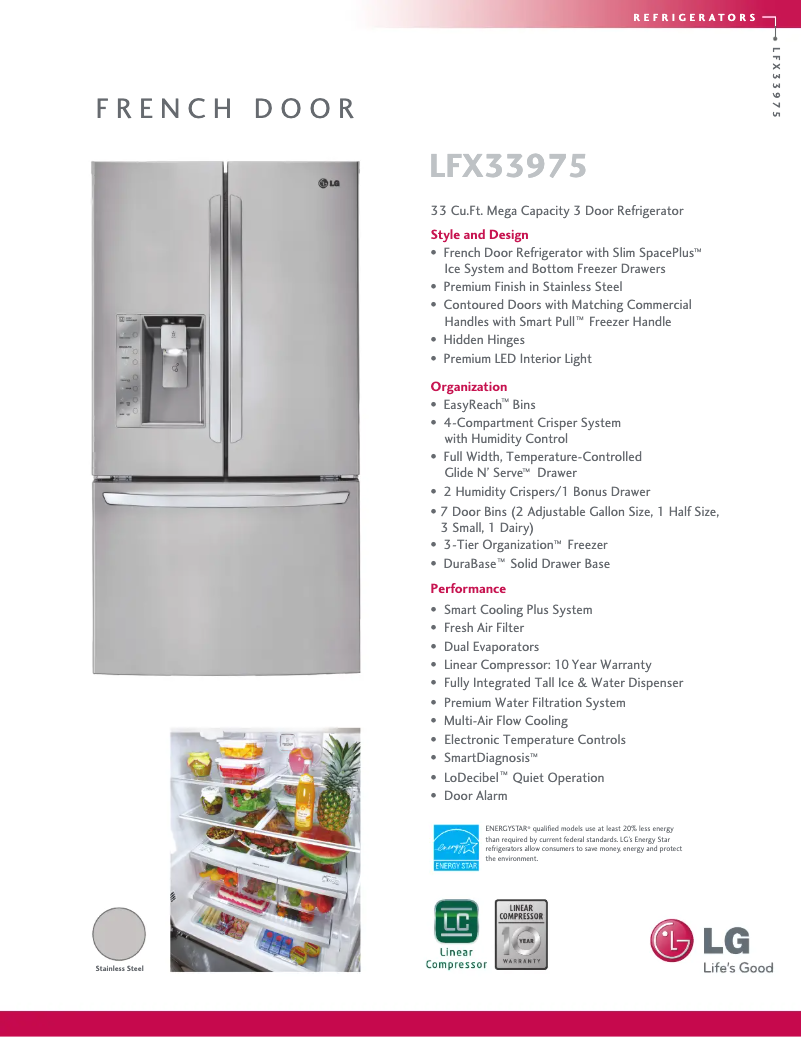 Image de la première page du manuel de l'appareil LFX33975ST