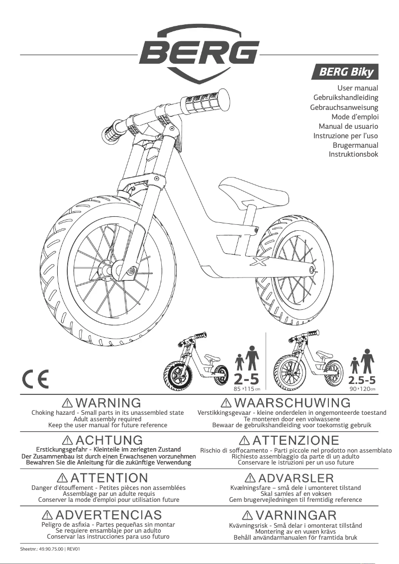 Page n°1 - Manuel utilisateur Berg Biky