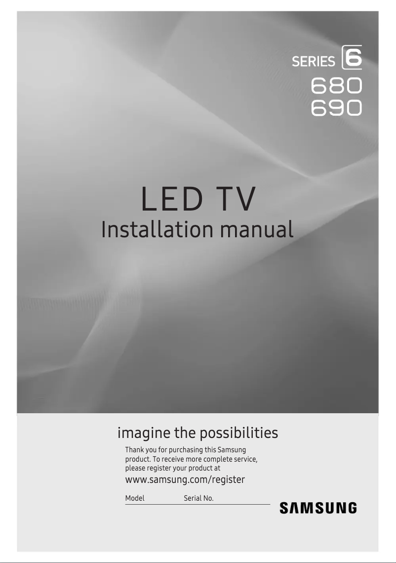 Page n°1 - Manuel utilisateur Samsung HG55AE690DJ