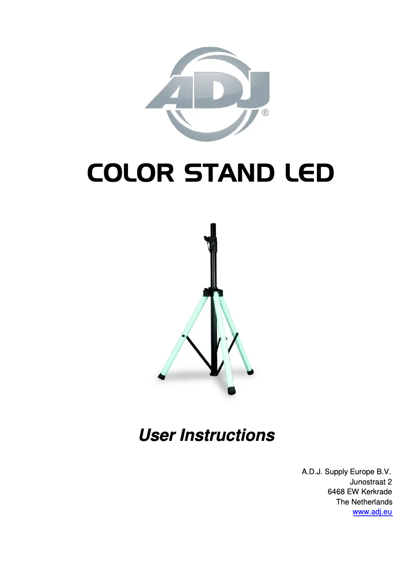 Page n°1 - Manuel utilisateur American DJ Color Stand LED
