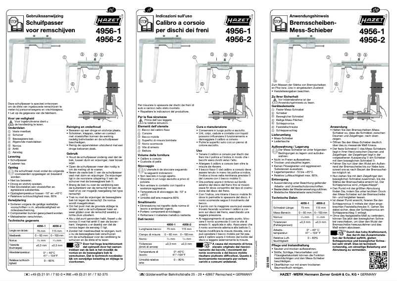 Página 1 del manual Manual de usuario Hazet 4956-1