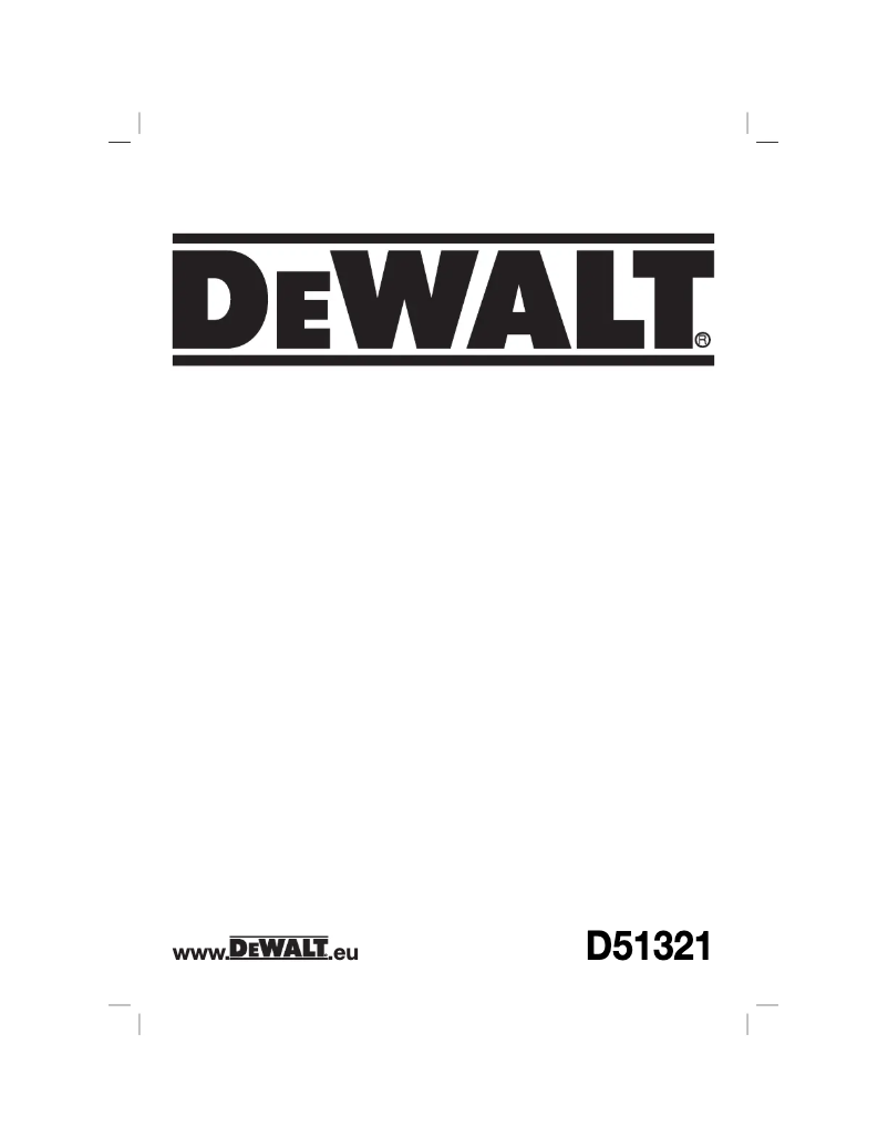 Page 1 de la notice Manuel utilisateur DeWalt D51321