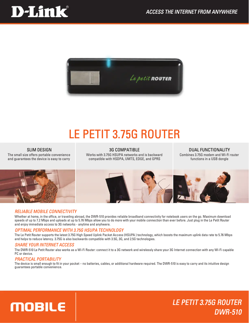 Imagen de la primera página del manual del dispositivo DWR-510