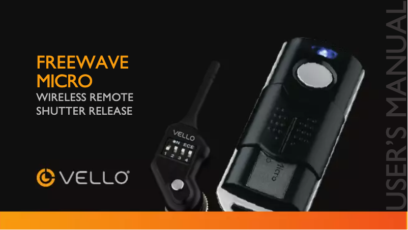 Page n°1 - Manuel utilisateur Vello Freewave Micro