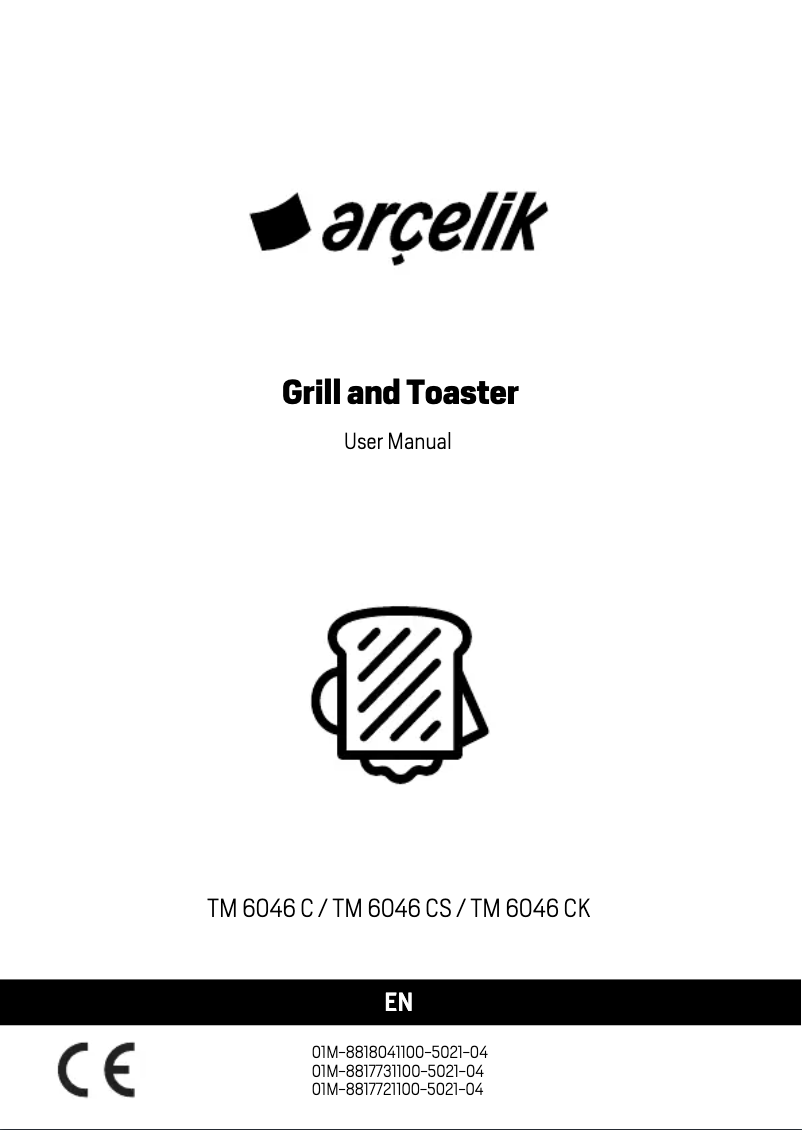 Page n°1 - Manuel utilisateur Arçelik TM 6046 CK