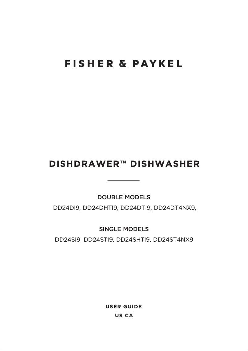 Page 1 de la notice Manuel utilisateur Fisher & Paykel DD24DT4NX9