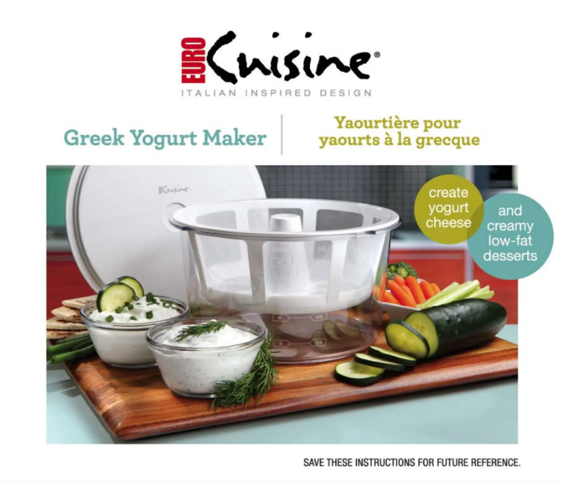 Page n°1 - Manuel utilisateur Euro Cuisine GY50