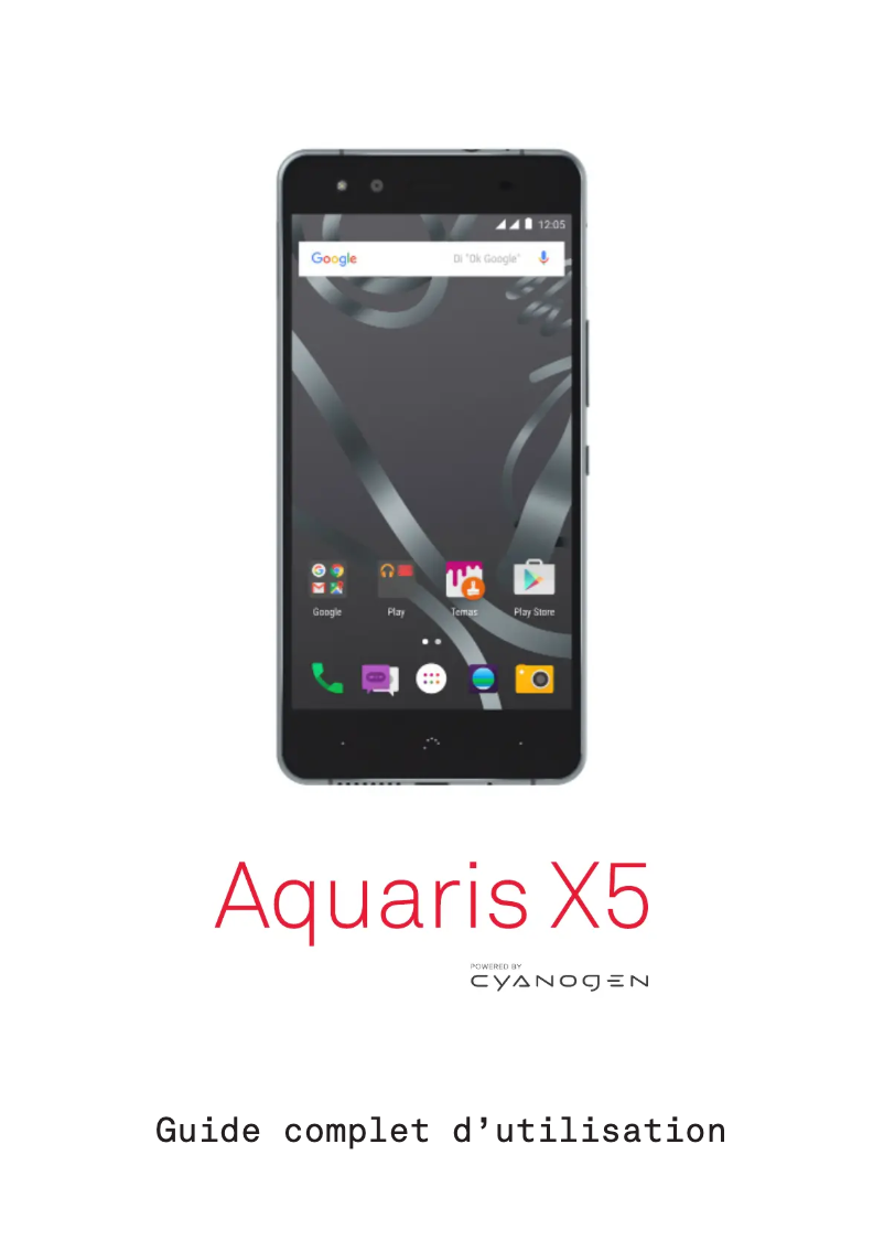 Image de la première page du manuel de l'appareil Aquaris X5