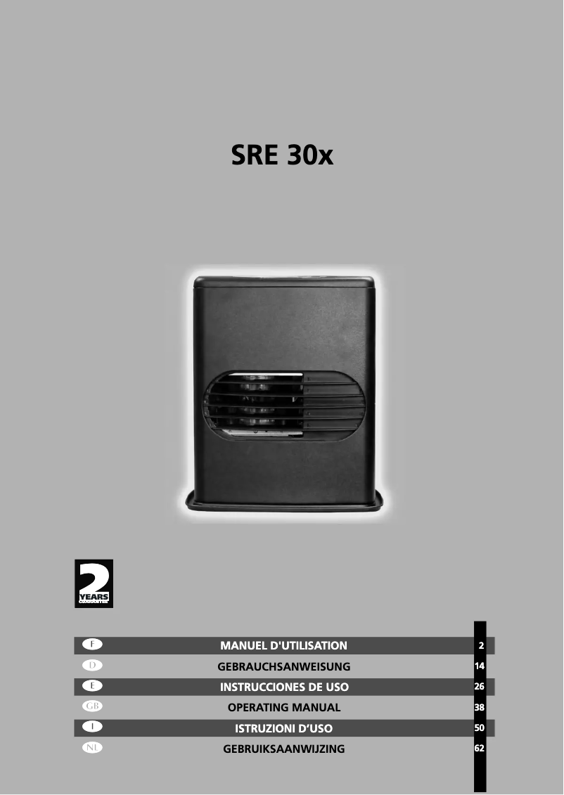 Image de la première page du manuel de l'appareil SRE 302