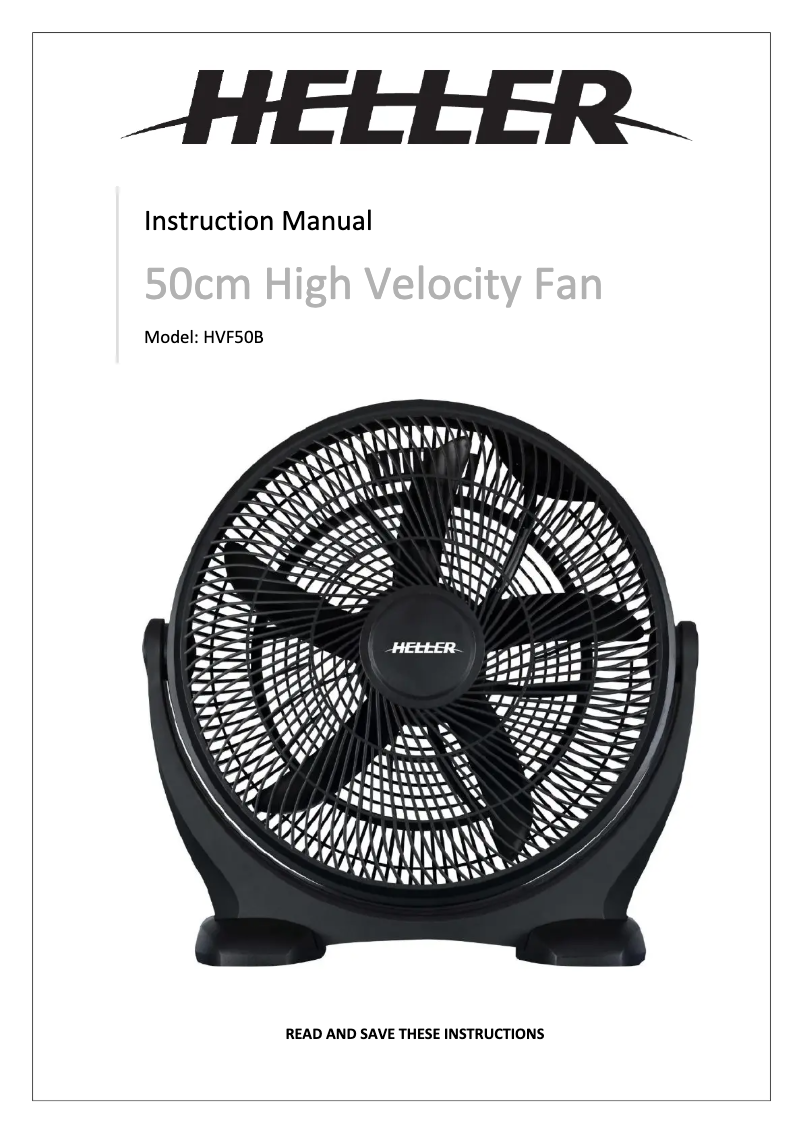 Página 1 del manual Manual de usuario Heller HVF50B
