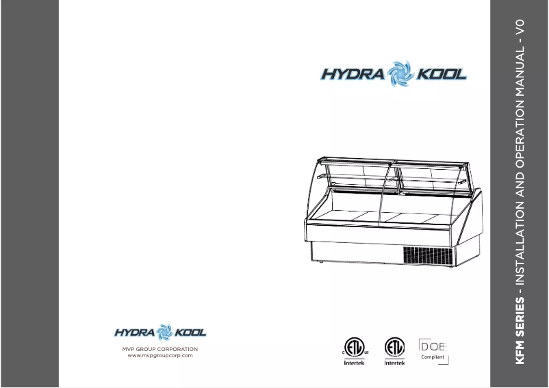 Page 1 de la notice Manuel utilisateur Hydra Kool KFM-SC-50-S