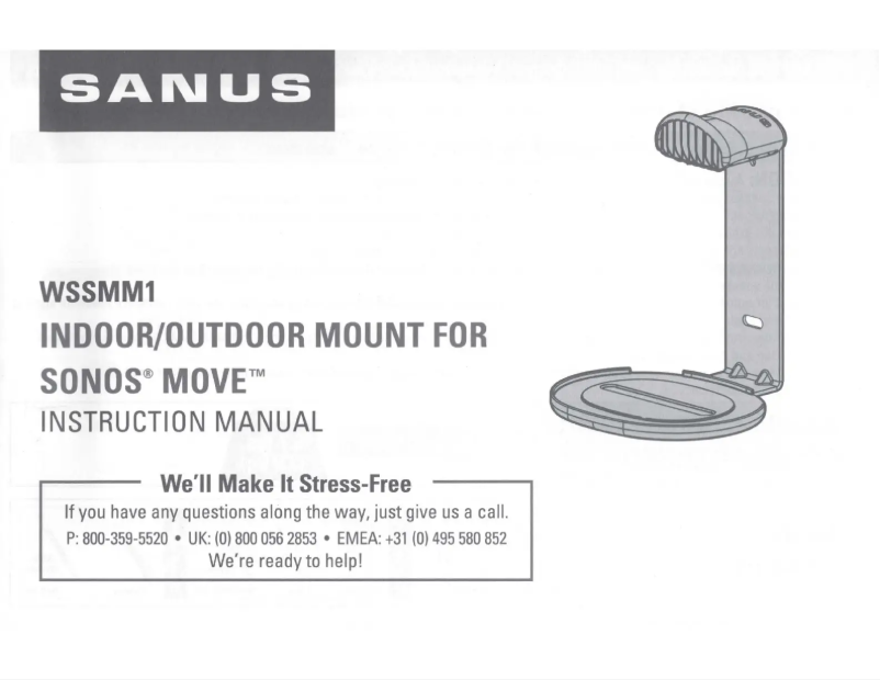 Page 1 de la notice Mode d'emploi Sanus WSSMM1