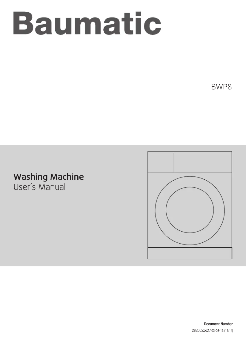 Page 1 de la notice Manuel utilisateur Baumatic BWP8