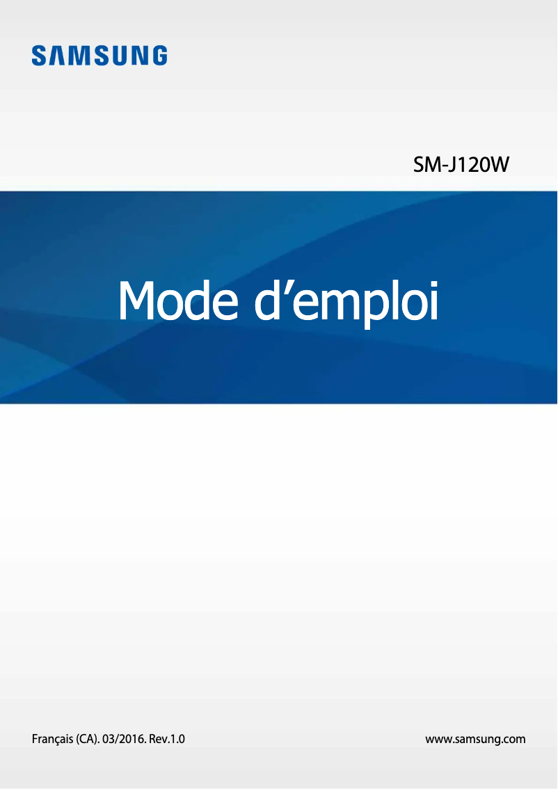 Page 1 de la notice Manuel utilisateur Samsung Galaxy J1