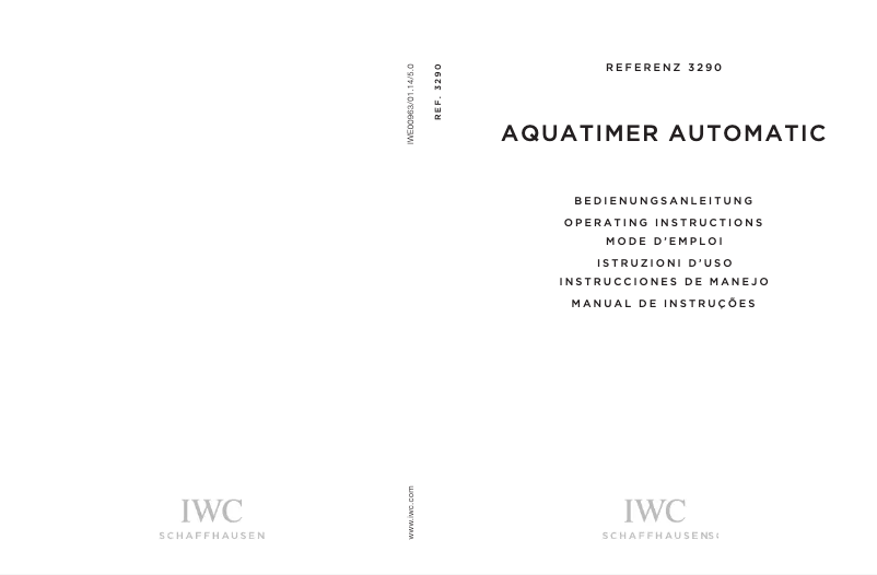 Page n°1 - Manuel utilisateur IWC Aquatimer