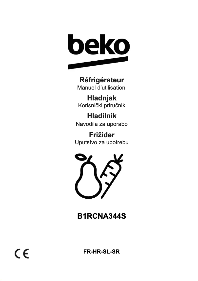 Page 1 de la notice Manuel utilisateur Beko B1RCNA344S