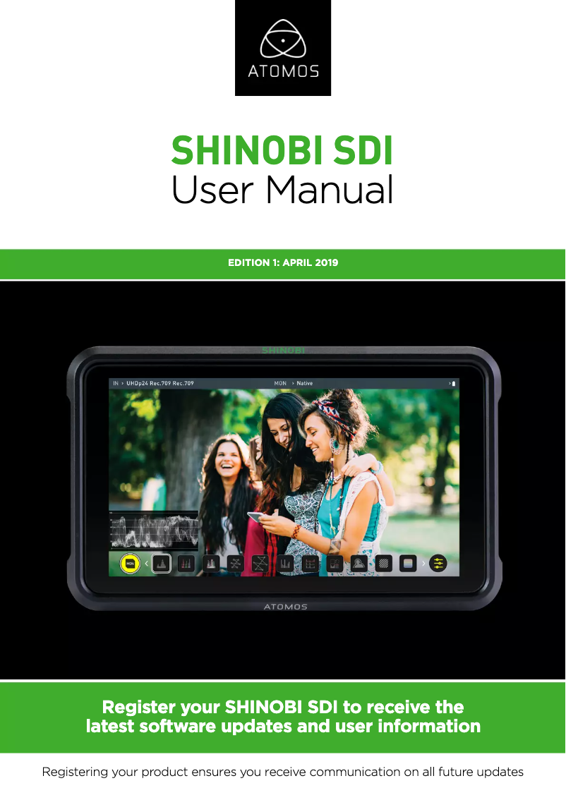 Página 1 del manual Manual de usuario Atomos Shinobi SDI