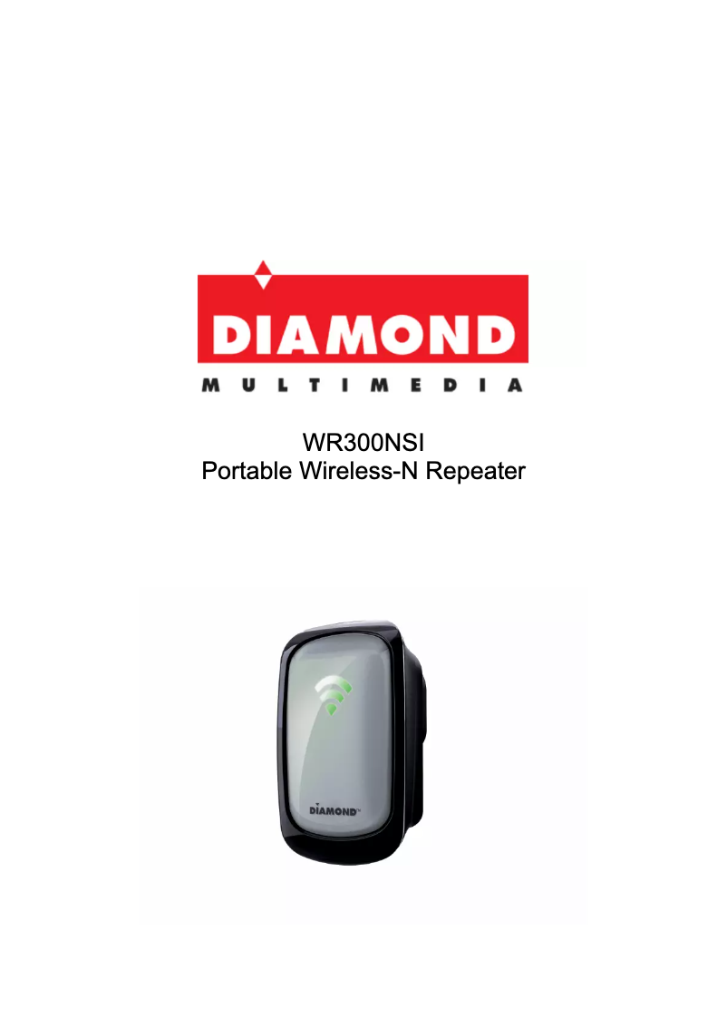 Page n°1 - Manuel utilisateur Diamond WR300NSI
