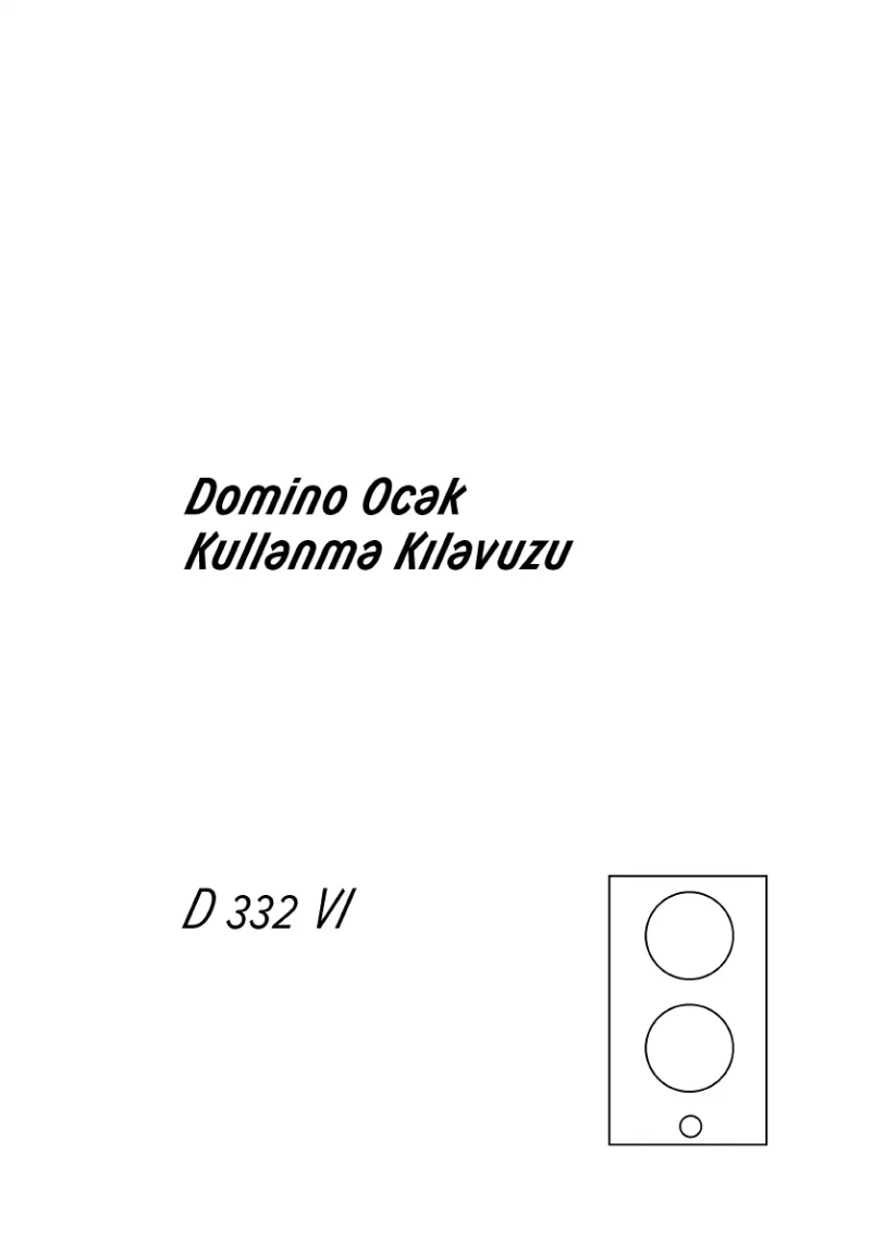Page n°1 - Manuel utilisateur Arçelik D 332 VI