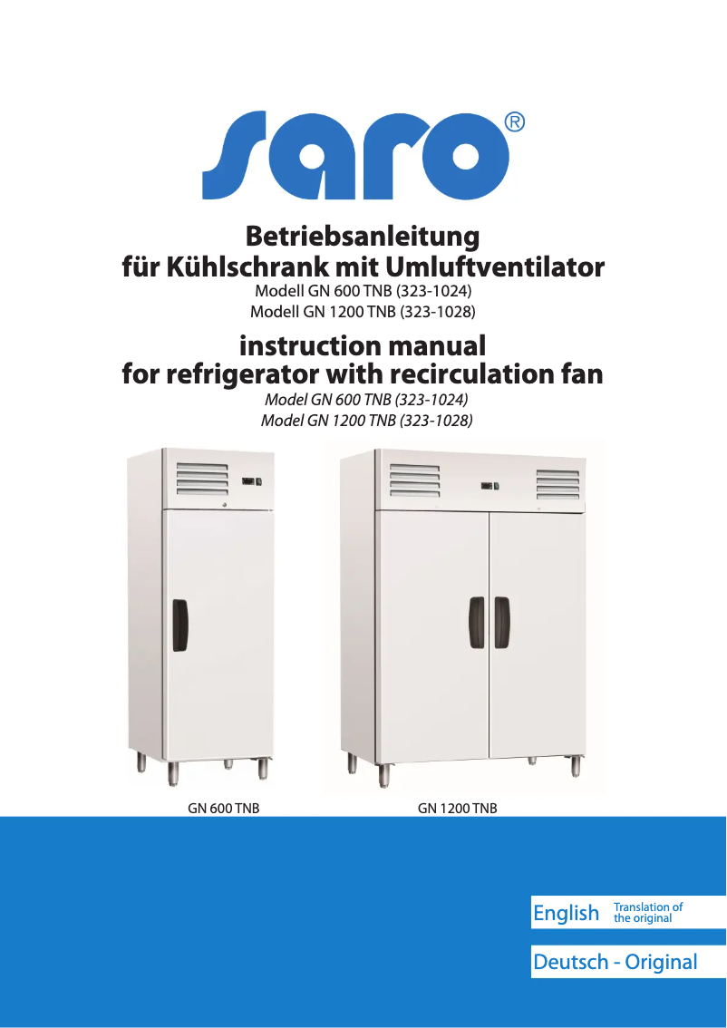 Imagen de la primera página del manual del dispositivo GN 600 TNB