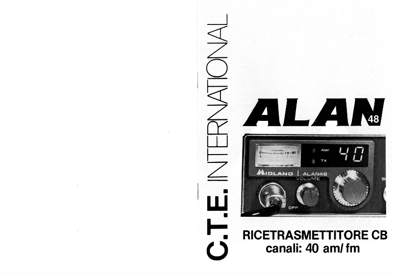 Image de la première page du manuel de l'appareil Alan 48-40 canali