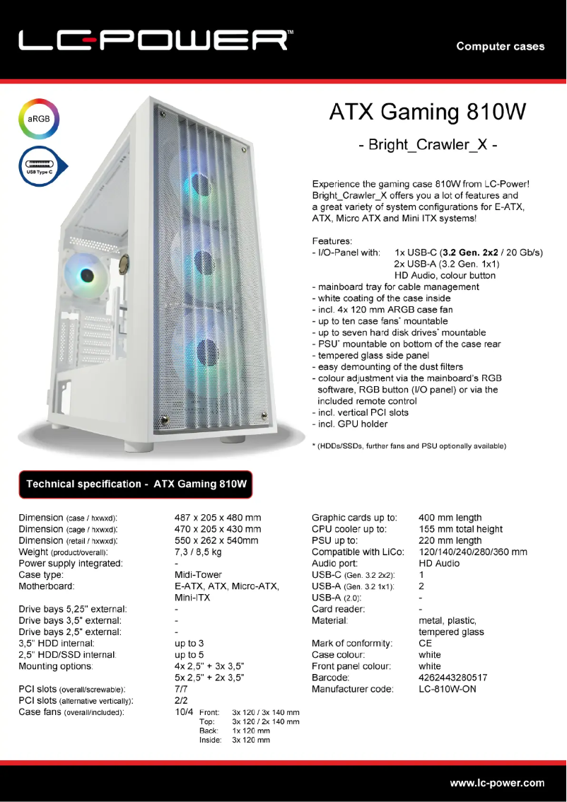 Image de la première page du manuel de l'appareil Gaming 810W