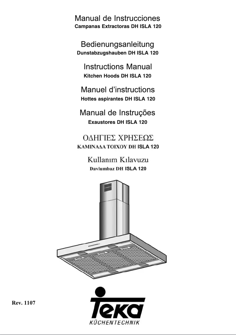 Image de la première page du manuel de l'appareil DH 120 Isla